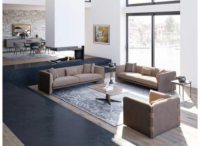 Design Luxus Wohnzimmer 6tlg Garnitur Polstermöbel Einrichtung Dreisitzer Sofas