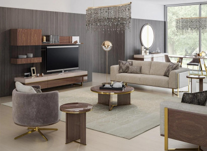 Wohnzimmer Sofagarnitur Polstermöbel Dreisitzer Sofa Couch Design Sessel