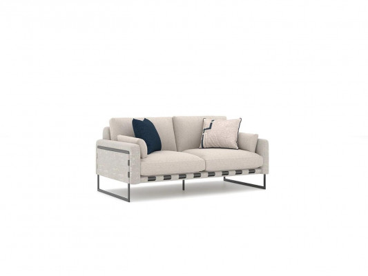 Sofa Zweisitzer Einrichtung WohnzimmerPolstermöbel Modern Beige Couch