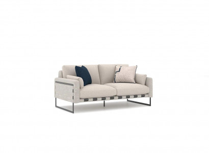 Sofa Zweisitzer Einrichtung WohnzimmerPolstermöbel Modern Beige Couch