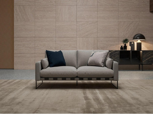 Sofa Zweisitzer Einrichtung WohnzimmerPolstermöbel Modern Beige Couch