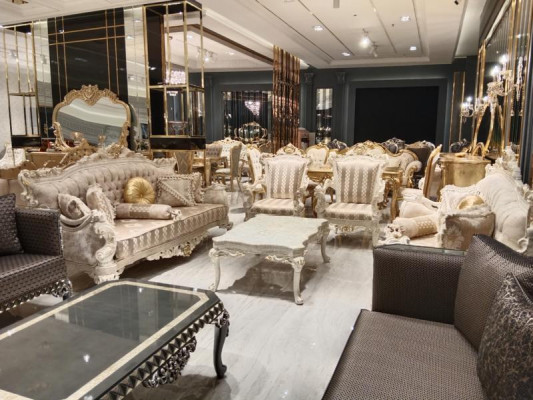 Exklusives Wohnzimmer Sofagarnitur Set Hochwertigen Sofas Elegante Sesseln