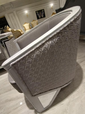 Design Modernes Wohnzimmer Set Sofagarnitur 3+3+1+1 Grau Wohnzimmer Möbelset
