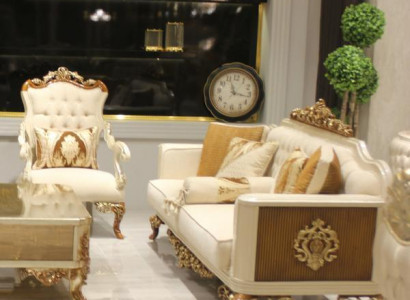 Exquisite Wohnzimmer Sofagarnitur Sofa 2x Sessel set Luxus Garnitur