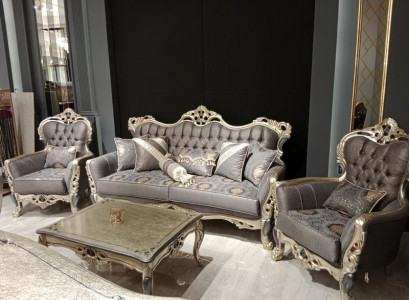 Stilvolles Chesterfield Wohnzimmer set Sofagarnitur 3+1+1 sitzer Couch
