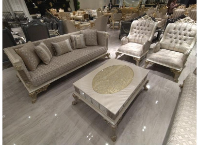 Premium Wohnzimmer Möbel Sofagarnitur Edles neuen Sofa 3 Sitzer Sessel