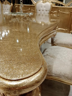 Design Esszimmer Komplett Esstisch + 6x Stühle Klassisch Möbel Holztisch Neu