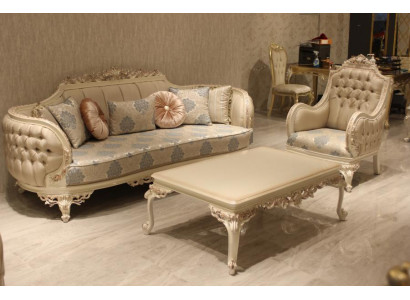 Klassischer Elegante Design Exklusives 3-Sitzer Sofa Hochwertiger Sofagarnitur Sofa 