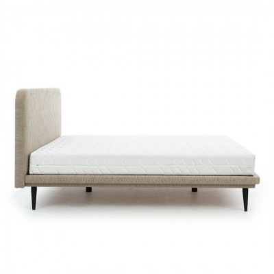 Braunes Polsterbett Schlafzimmer Betten Designer Luxuriöse Textilbetten