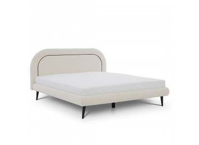 Schlafzimmer Möbel Weißes Bett Modernes Textilbett Polster Doppelbett