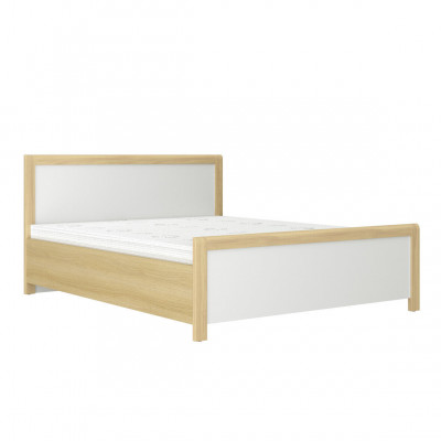 Schlafzimmer Holzbett Weißes Doppelbett Designer Helles Holzgestell Neu