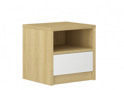 Hellbrauner Nachttisch 1x Schublade Designer Schlafzimmer Holzkonsole