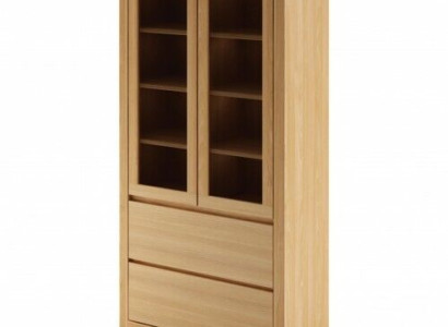 Moderne Vitrinen Schrank Vitrine Handarbeit Vollholz Schränke Massiv Holz Eiche