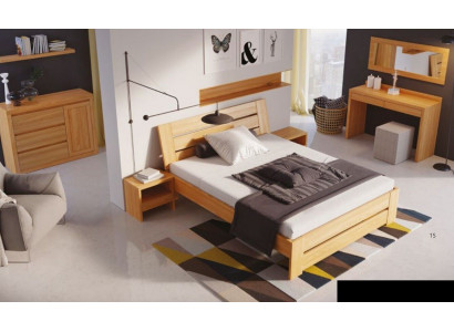 Holzbett Echtes Holz Betten Schlafzimmer Hotel 180x200 Stil Massive Möbel