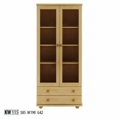 Vitrine Wohnzimmer Anrichte Massive Holz Vitrinen Glas Schrank Echtholz