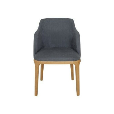Stuhl Lehnstuhl Polster Stühle Lounge Massiv Holz Textil Holz Sessel Leder Neu