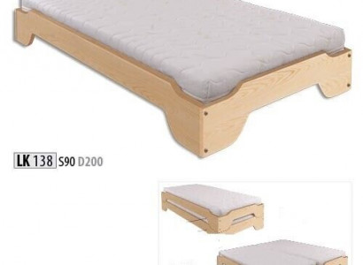 Bett Massivholz 90x200 Einzelbett Kiefer massiv Jugendbett Vollholzbett Holz Neu