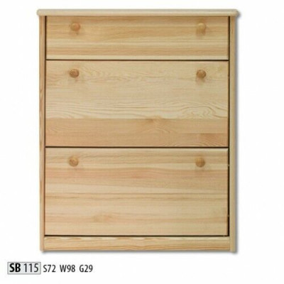 Schuhtruhe aus echtem Holz handgefertigte Schuhkipper Schuhtruhe aus 3 Schubladen