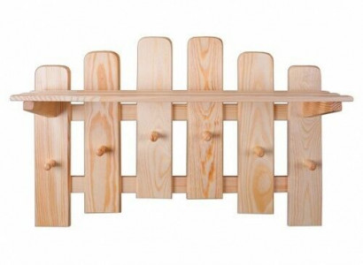 Garderobenpaneel Wandgarderobe 6 Haken 70x48 cm Flur Garderobe Kiefer massiv