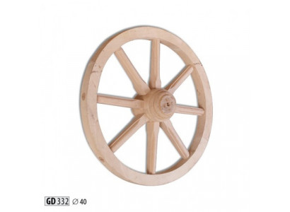 Holzrad Deko Rad Ø 40 cm whitewash Speichenrad Wanddeko Gartendeko Wagenrad