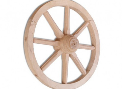Holzrad Deko Rad Ø 40 cm whitewash Speichenrad Wanddeko Gartendeko Wagenrad