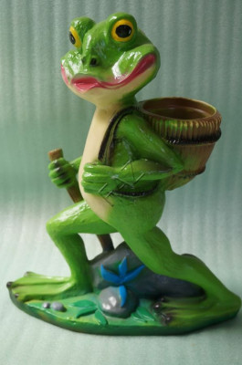 Design Frosch Figur Garten Statue Skulptur Figuren Skulpturen Dekoration Neu