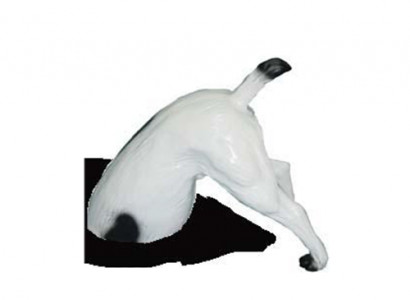 Verrückte Gartenfigur Statue Hund mit Hinterteil 35 cm Skulptur Figuren Statuen