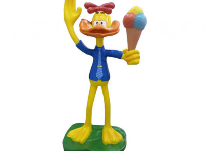 Skulptur Ente mit Eis Werbung Eisdiele Figuren Statuen Aufsteller 205 cm Comic
