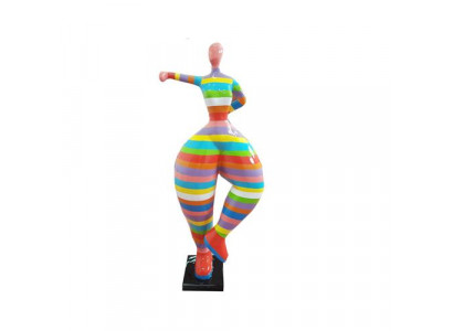 Abstrakte Skulpturen Figur Statue Bunt bemalte Statuen 132cm XXL Statue Plastik