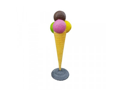 Skulptur Kugel mit Eis Werbung Eisdiele Figuren Statuen Aufsteller 175 cm Comic