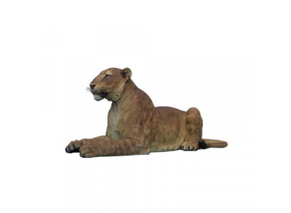 Dekoration Garten Figuren Tier Statue Skulptur Löwin Deko Statuen Figur 70x170cm