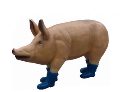 Dekoration Garten Figur Statue Figuren Statuen Deko Neu Skulpturen Schwein 100cm