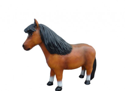 Abstrakte Tier figur Plastikskulptur Pony Mini Pferde Garten Figuren 126 cm.