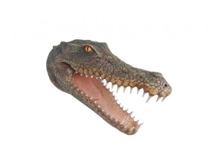Skulptur Krokodil Wand reptilien Skulpturen Figuren Statuen Skulptur Statue 80cm