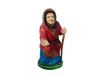 Deko Figur Statue Skulptur 86 cm Figuren Statuen Skulpturen alte Frau Garten P67