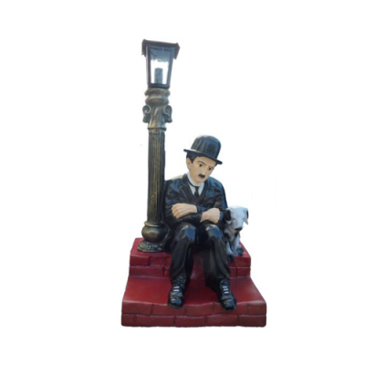 Lampe Leuchte Figur Statue Skulptur 70cm Statuen Skulpturen Charlie Chaplin P3