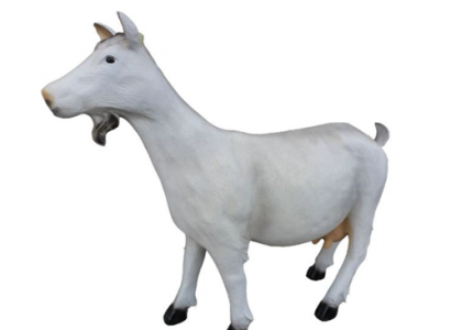 Figuren Skulptur Garten Dekoration Deko Skulptur Statue Ziege Statuen Tier 85 cm