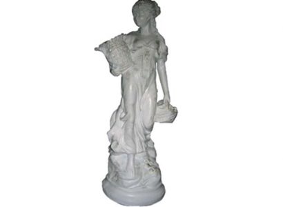 Frau mit Korb Deko Figur Statue Skulptur 64 cm Figuren Statuen Skulpturen R34