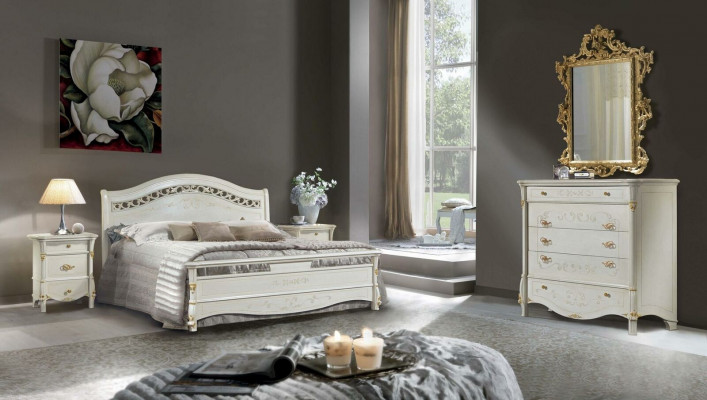 Schlafzimmer Set Bett + 2x Nachttisch Polster Luxus Betten Doppel Hotel Betten