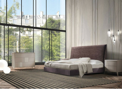 Bett + 2x Nachttisch 3 tlg. Schlafzimmer Set Design Modern Luxus Italy Möbel neu