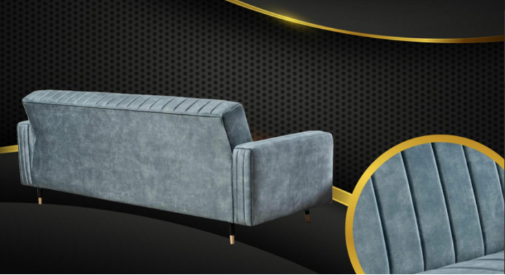 Dreisitzer Stoff Wohnzimmer Rosa Design Sofa Sofas Samt xxl big Polster Couchen