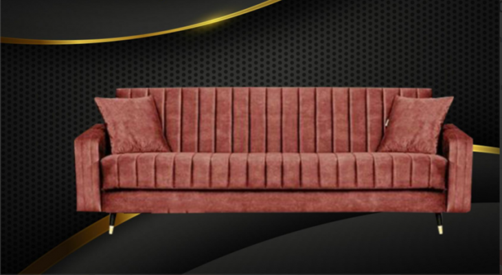 Dreisitzer Stoff Wohnzimmer Rosa Design Sofa Sofas Samt xxl big Polster Couchen