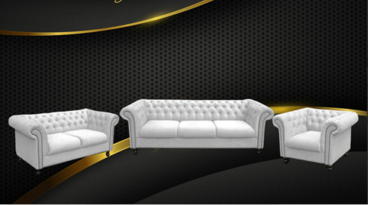 Dreisitzer Stoff Wohnzimmer weiss Design Sofa Sofas Samt xxl big Polster Couchen