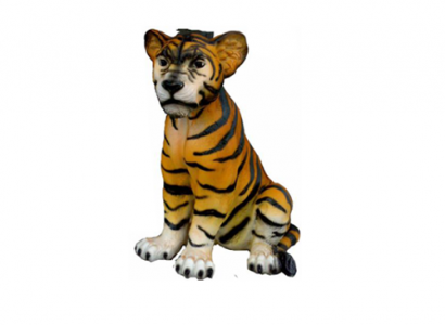 Dekoration Garten Plastik Figuren Handbemalte Figur Statue tiger 35 cm Statuen