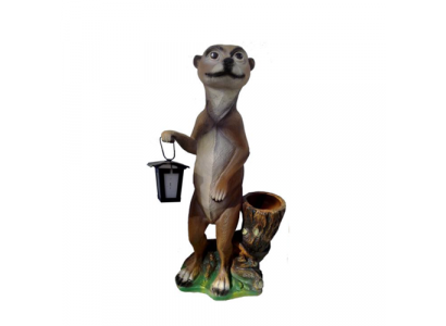Erdmännchen Figur Statue Garten Dekoration Skulptur Deko Skulpturen