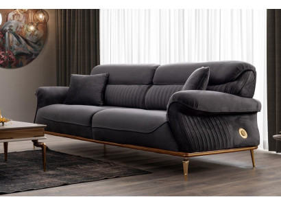 Modern Grau Farbe 3-Sitzer Sofa Komfort und Stil in einem Ensemble
