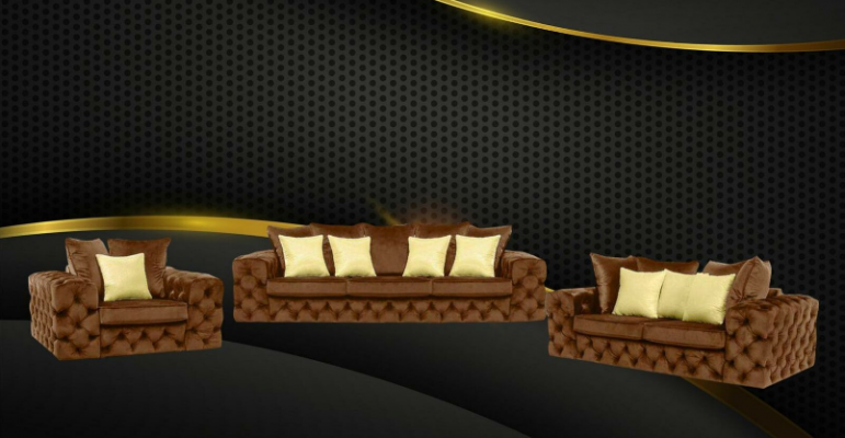 Luxus 4 Sitzer Couch Polster Sofa Leder Stoff Textil Couchen Garnitur Dreisitzer