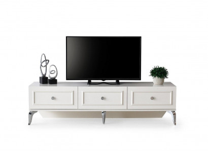 Sideboard Weiß TV Ständer RTV Lowboard Holz Schrank Wohnzimmer Tisch
