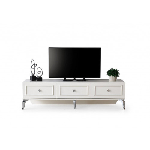 Sideboard Weiß TV Ständer RTV Lowboard Holz Schrank Wohnzimmer Tisch