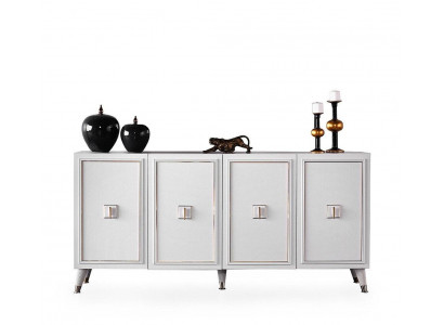 Anrichte Sideboard Schrank Holzschrank Weiß Holz Kommode Luxus